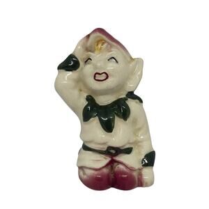 1940s Walker Pottery Smiling Pixie Elf 3.75” Figurine Vintage Collectible